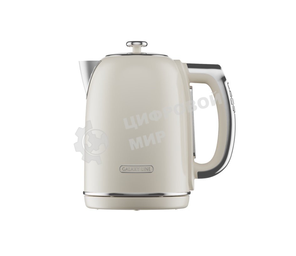 Чайник электрический Galaxy Line GL 0359 1.7 л, 2200 Вт, белый корпус: нерж.сталь/пластик