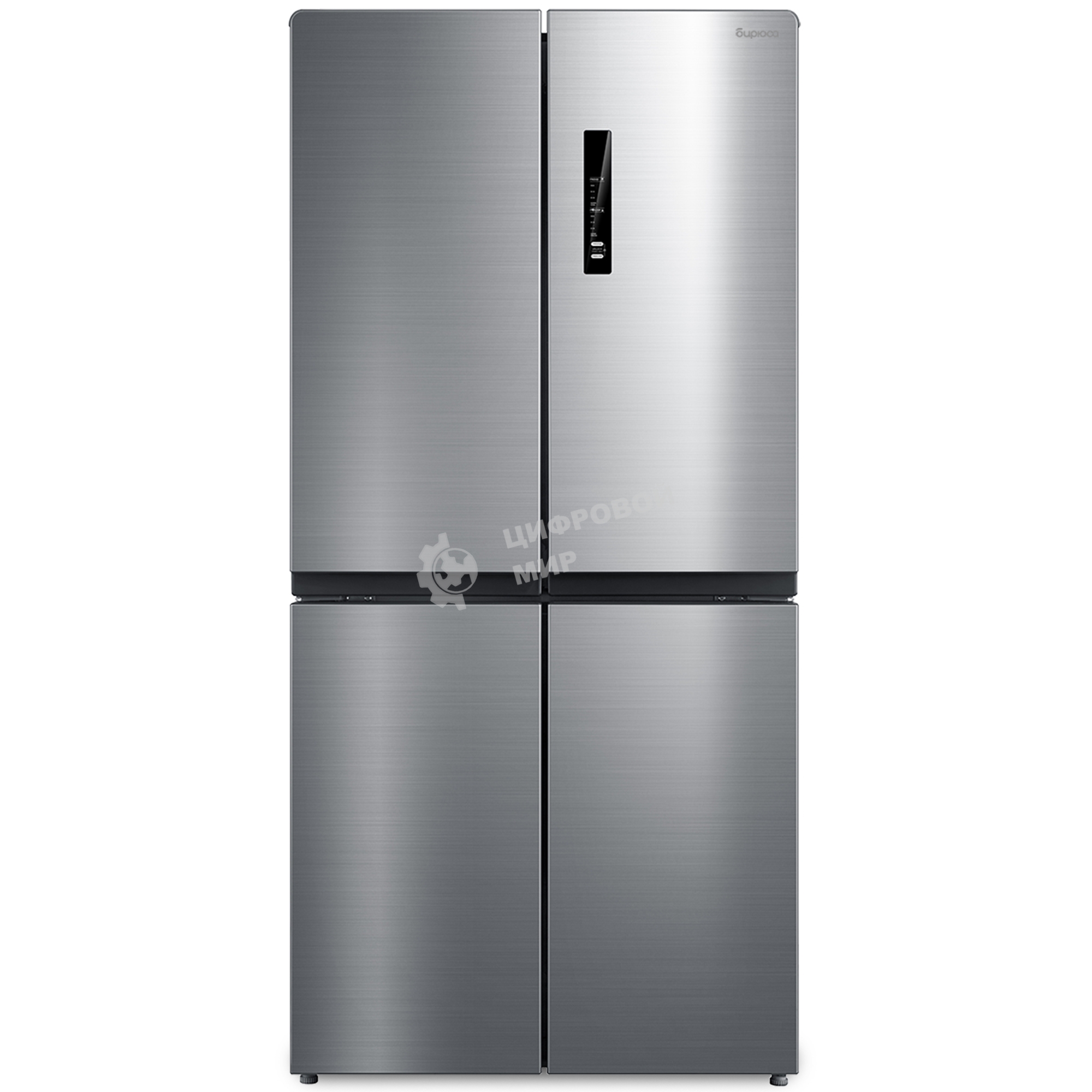 Холодильник Бирюса CD 466 I нержавеющая сталь трехкамерный инвертер 297/153 л морозилка снизу, No Frost, Side-by-Side