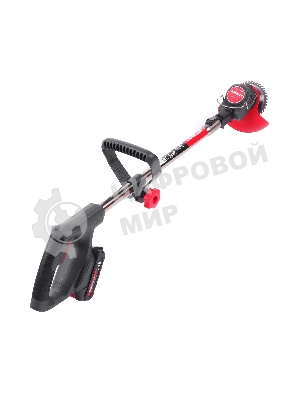 Триммер аккумуляторный Победа ТА 202, 20/21В, с 2 акб 1,5Ач и зу, макс 145мм, пластик. ножи (10шт) + мет. диск 40Т, телескоп