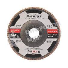 Круг лепестковый торцевой Patriot EXPERT 125 мм*22,23 мм*P80 цирконий