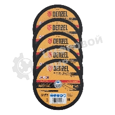 Круг отрезной по металлу Denzel 230 х 2,0 х 22,2 мм, A36TBF, в метал. банке, 5 шт.