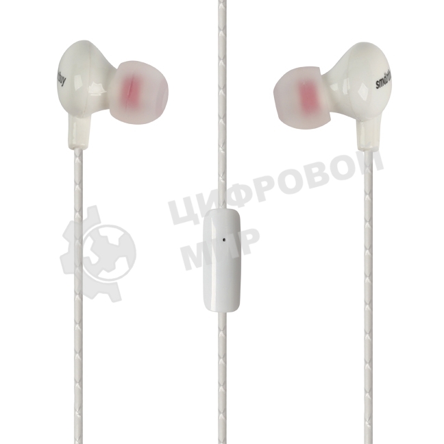 Проводные наушники Smartbuy Orb SBH-750 белый, внутриканальные, Jack 3.5 мм