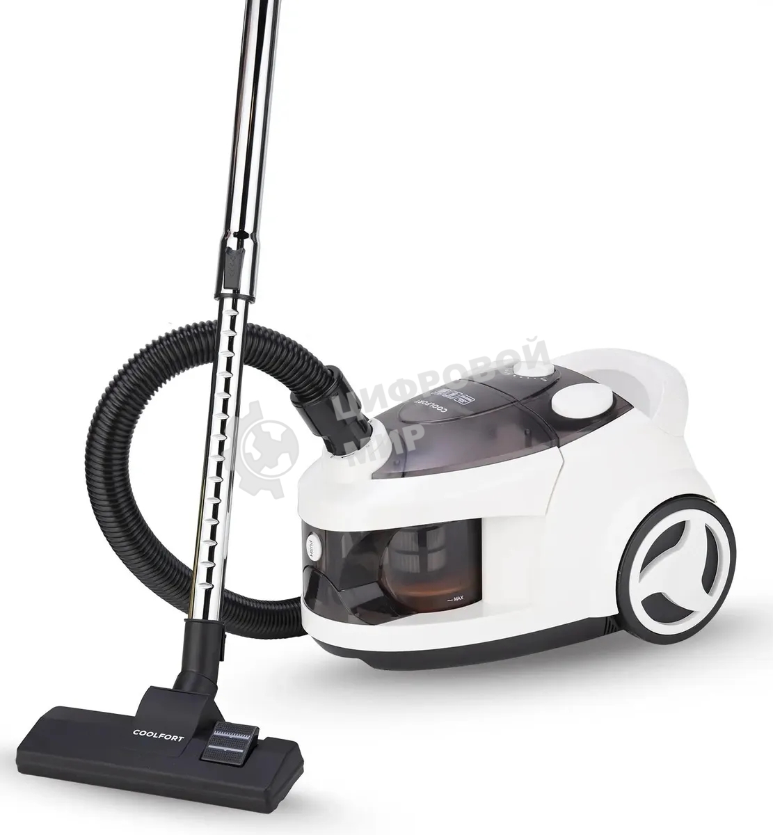Пылесос Coolfort CF-3040 белый, 250/1800 Вт, уборка сухая, пылесборник контейнер 2 л