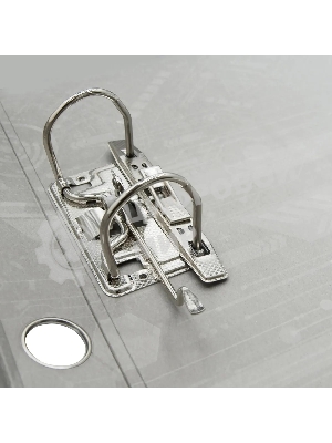 Папка-регистратор картонный с PVC покрытием Silwerhof 355020-02 50мм, без окантовки, карман на корешке, синий