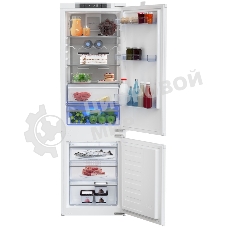 Встраиваемый холодильник Beko BCNA275E3S (7523020054) белый двухкамерный 185/69 л морозилка снизу, No Frost