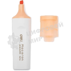 Текстовыделитель Deli ES621Sorange Macaron, скошенный пишущий наконечник, 1-5мм, оранжевый