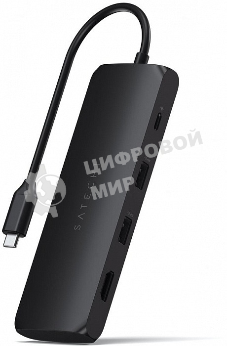 Док-станция (USB-хаб) Satechi ST-UCHSEK USB-C Hybrid Multiport Adapter (with SSD Enclosure M.2 SATA, 2xUSB 3.1, USB Type-C, HDMI), черный