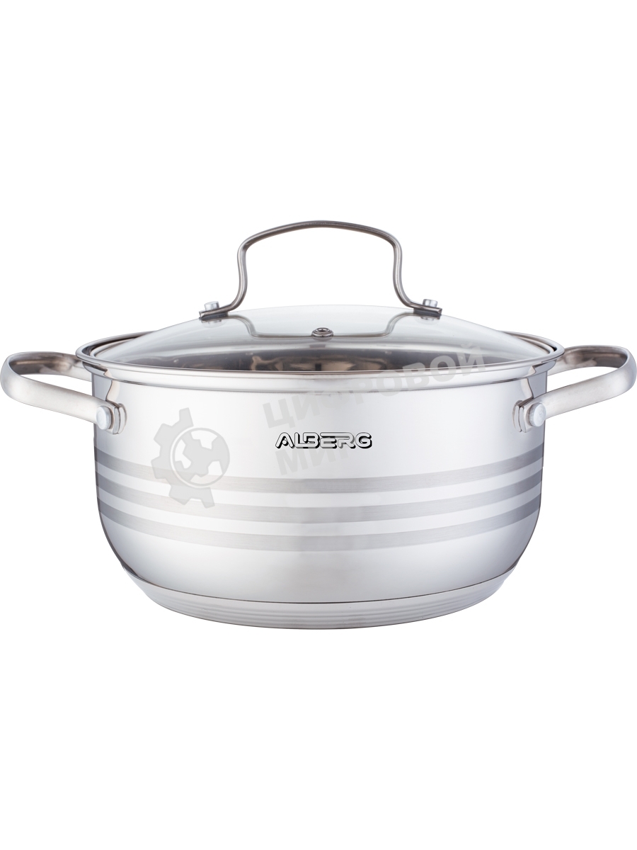 Кастрюля ALBERG AL-2133 Bonne Line с крышкой 6 л (Ø26 х 12.0 см)