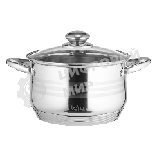 Кастрюля Lara LR02-584 SONATA 22x13 см, 4.9 л, нержавеющая сталь, индукция, с крышкой