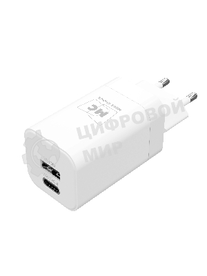 Сетевое зарядное устройство MORE CHOICE NC85 1USB+1Type-C 3.0A PD 20W+QC3.0, белый