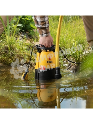 Дренажный насос Denzel DP-450S для чистой и грязной воды, 450 Вт, напор 6 м, 12000 л/ч