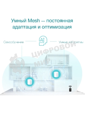 Бесшовный Mesh роутер TP-Link Deco X50(3-Pack) AX3000 10/100/1000BASE-TX (упак.:3шт)