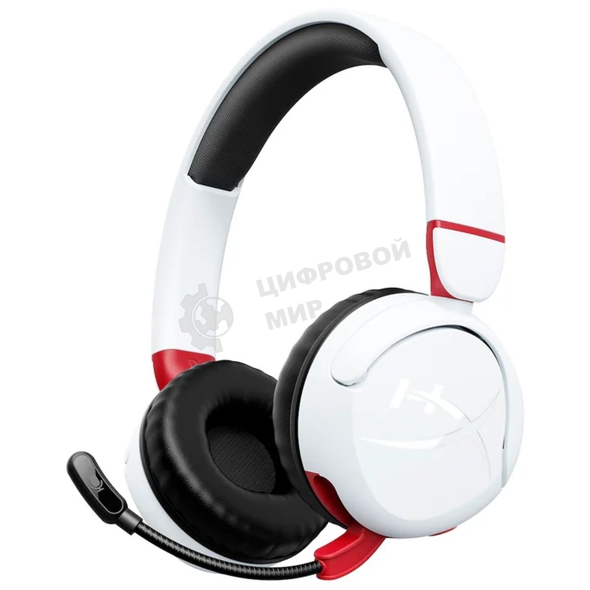 Гарнитура HyperX Cloud Mini белый, беспроводная + проводная, Bluetooth, до 25 ч, совместимость с PS5, Xbox
