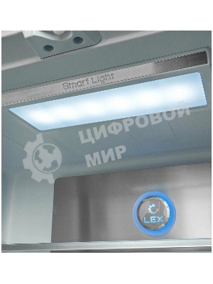 Холодильник LEX LCD505GbGID серый трехкамерный 321/144л морозилка снизу, No Frost, Side by Side