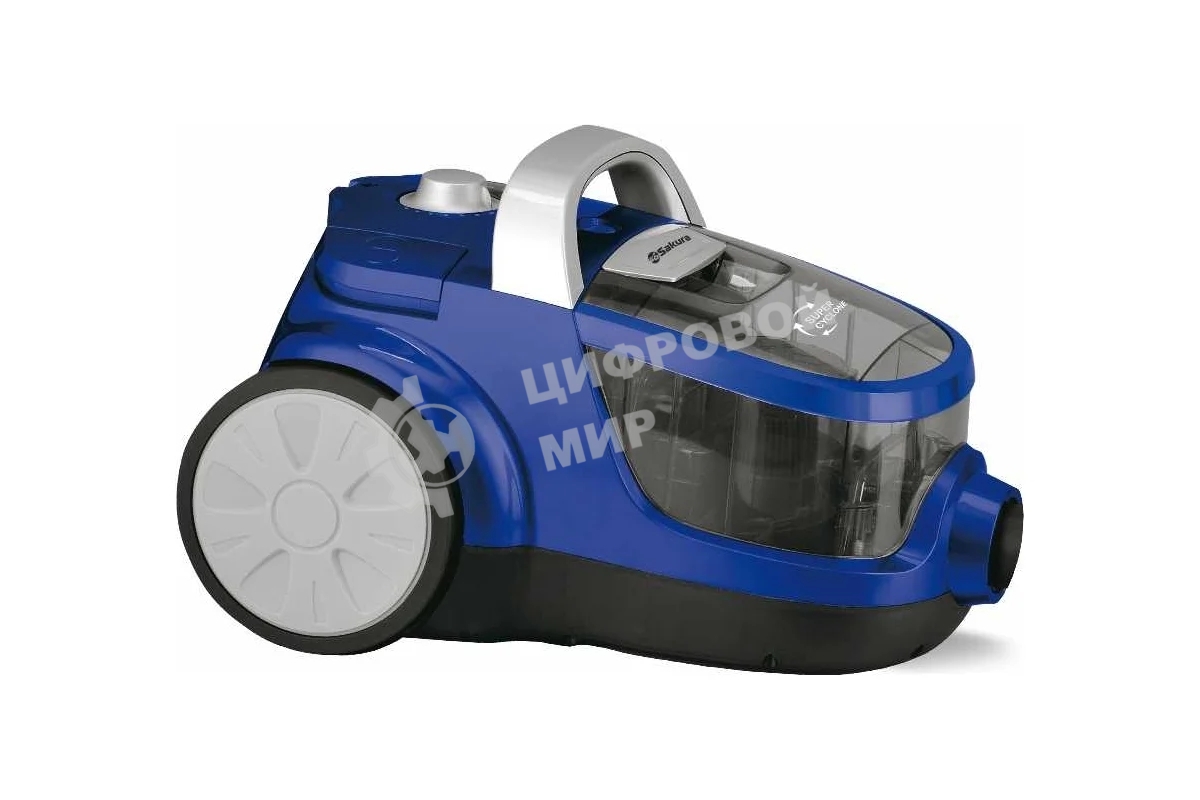 Пылесос Sakura SA-8314BL синий металлик,2400 Вт,пылесборник контейнер, 2 л