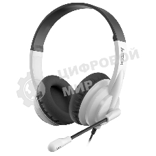 Гарнитура A4Tech HU-10 чёрный/белый, проводная