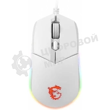 Мышь проводная MSI Clutch GM11 белый, 5000 dpi, USB, кнопки - 6