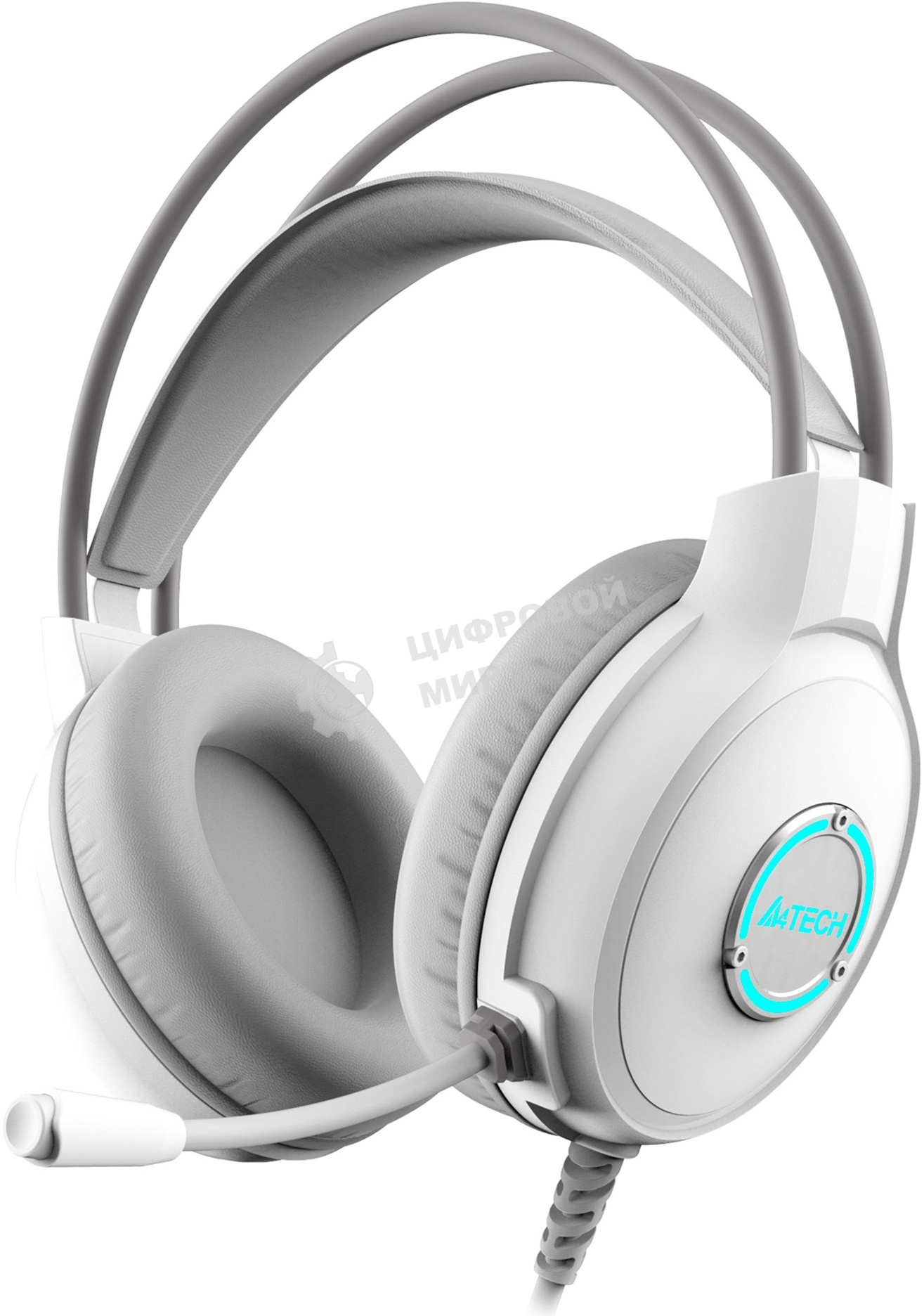 Гарнитура A4Tech Fstyler FH300U белый, проводная, подсветка