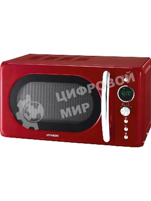 Микроволновая печь Hyundai HYM-D3037 красный, 20 л, 700 Вт, переключатели - кнопки, поворотный механизм