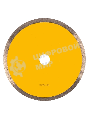 Диск алмазный сплошной Denzel супертонкий, 200 х 25,4 мм, горячее прессование, мокрое резание