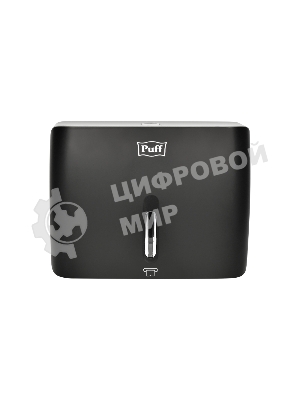 Диспенсер бумажных полотенец Puff-5145Bl черный, с замком, ABS-пластик