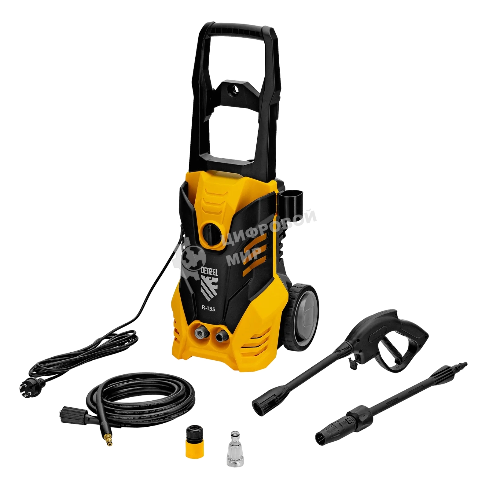 Моечная машина высокого давления Denzel R-135 1800 Вт, 135 бар, 6 л/мин, колесная