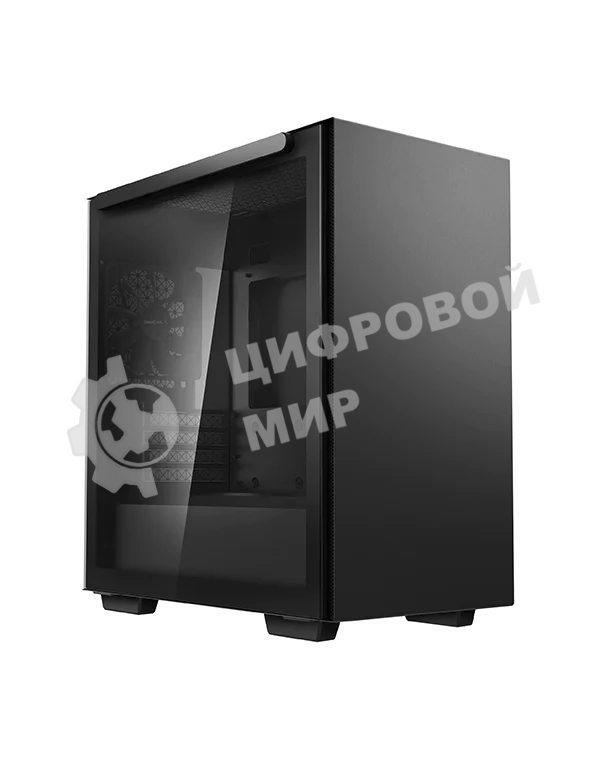 Компьютерный корпус Deepcool MACUBE 110 BK без БП, боковое окно (закаленное стекло), черный, mATX
