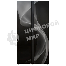 Холодильник LEX LSB530BlID wind черный стекло двухкамерный 283/183л морозилка слева, Total No Frost, Side by Side