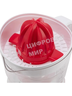 Соковыжималка Maxwell MW-1109(W) белый/красный, цитрусовая, 25 Вт, 700 мл, механическое