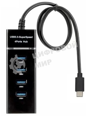 Разветвитель USB-C Digma DHUB-4USB-C-3.0 4порт. черный