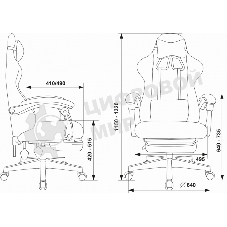 Кресло Knight Lord/F Camby 01 молочный, ткань, подголовник, подставка для ног