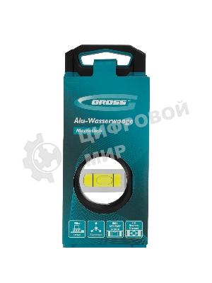 Уровень Gross 33651 алюминиевый, магнит., фрезерованный, 3 глазка, 0,5 мм/м, 600 мм