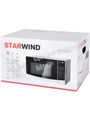 Микроволновая печь Starwind SMW2820 серебристый/черный, 20 л, 700 Вт, переключатели - сенсор