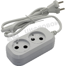 Сетевой удлинитель Buro BU-PSL2.1/W 1.5 м (2 розетки) белый (пакет ПЭ)