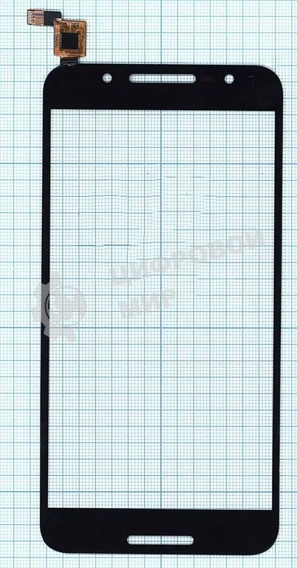 Сенсорное стекло (тачскрин) для Alcatel A7 5090Y, черное