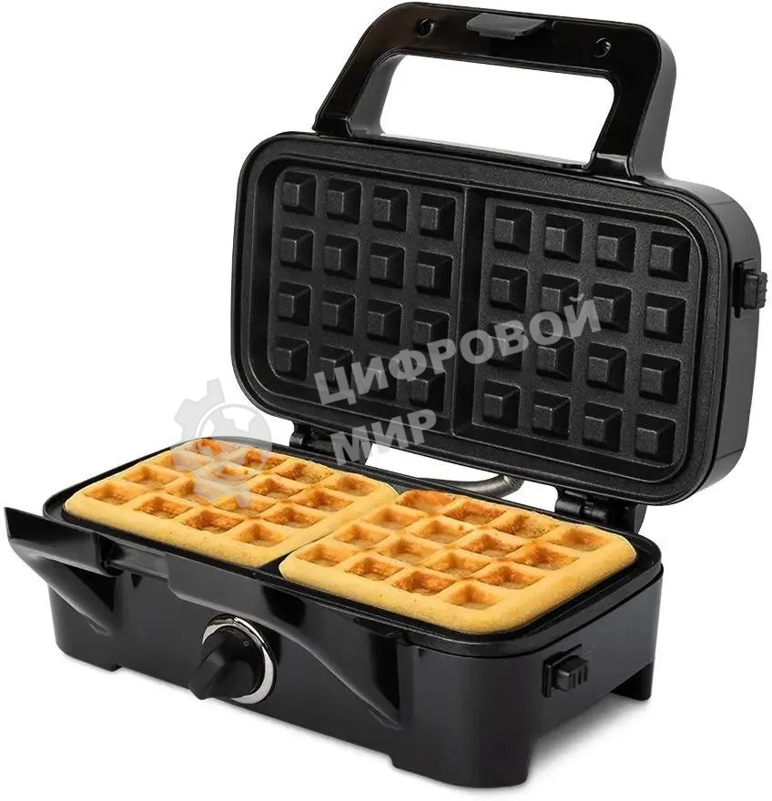 Вафельница Kitfort КТ-1674 1200Вт черный/серебристый