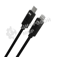 Дата-кабель MORE CHOICE (4620202555021) K87ia USB 3.0A PD 27W для Lightning ng 8-pin Type-C - 1м, черный