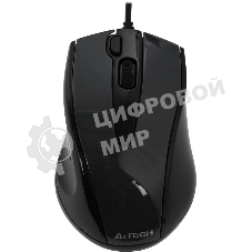 Мышь проводная A4Tech N-500FS черный, 1200 dpi, USB, кнопки - 4