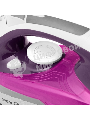 Утюг BBK ISE-2409 фиолетовый, 2400 Вт, 40 г/мин, 140 г/мин, 360 мл