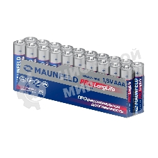 Батарейки Maunfeld PRO Long Life Alkaline ААА(LR03) MBLR03-PB20, упаковка 20 шт., 1.5 В