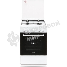 Плита газовая Cezaris ПГ 2150-08 белый, конфорок 4 шт, духовка 43 л, 51 см x 85 см x 55 см