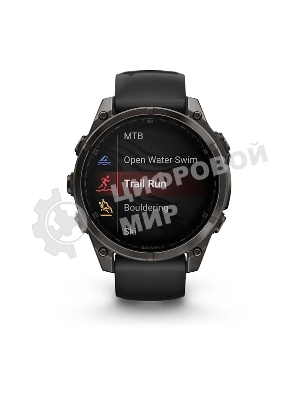 Смарт-часы Garmin Fenix 8 AMOLED Sapphire угольно-черный DLC, черный 47мм