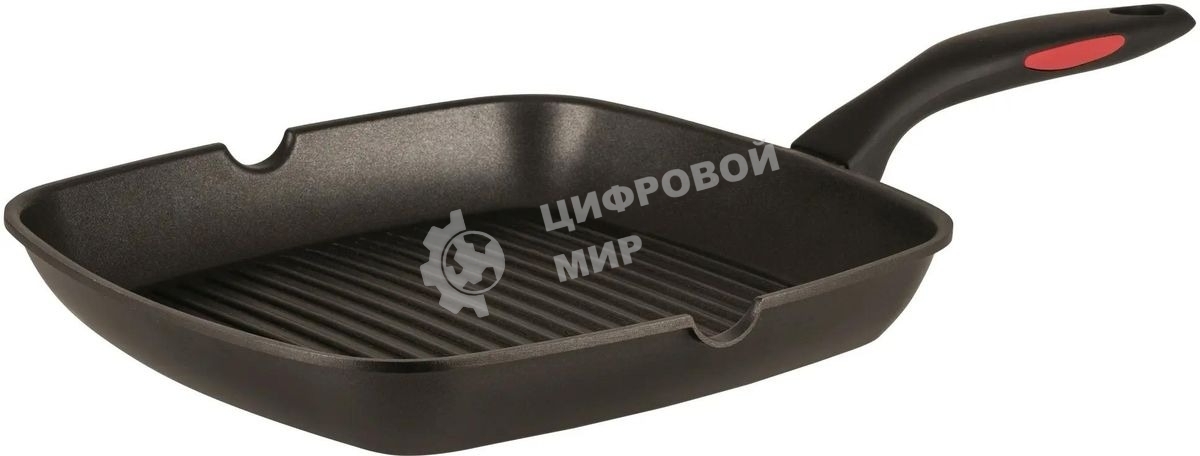 Сковорода-гриль Rondell Perfect RDA-1562, 28 см, без крышки, черный
