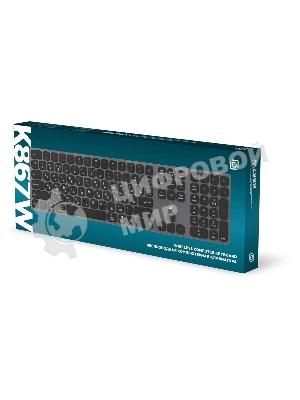 Клавиатура Oklick K867W беспроводная, Bluetooth, радиоканал, серый