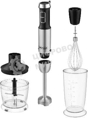 Блендер погружной Rondell RDE-1306 1200 Вт, черный/серебристый