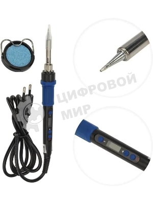 Паяльник цифровой, с керам. нагревателем, Rexant 12-0620 65Вт, 220В, темп. 200-500 °C