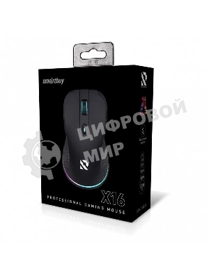 Мышь проводная игровая Smartbuy (SBM-746G-K) RUSH X16