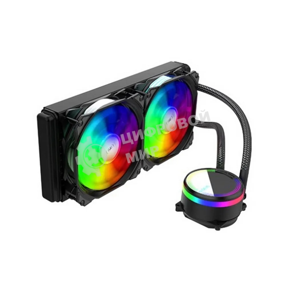 Система жидкостного охлаждения Alseye M240B черный, 120 мм, алюминий/медь, 1800 об/мин, 42.3 дБ, 4 pin