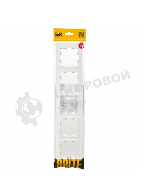 Рамка 5-местная IEK BRITE РУ-5-БрБ (BR-M52-K01) белый