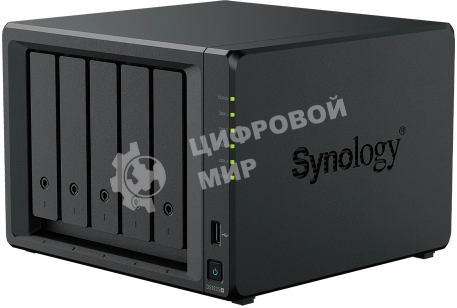 СХД настольное исполнение Synology 5BAY NO HDD USB3 DS1525+